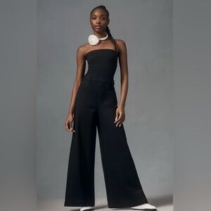 NWT Anthropologie Pilcro The Skipper Strapless Denim Wide Leg Jumpsuit Size 4